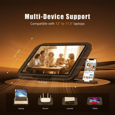 Laptop Cooling Pad 3 Quiet Fans 5-Level Height Adjustable Ergonomic Stand 2 USB