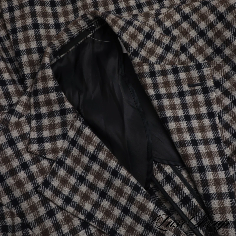LNWOT Spier & Mackay VBC Tweed Grey Blue Khaki Gun Club Checked Jacket Blazer 40 - Image 4 of 4