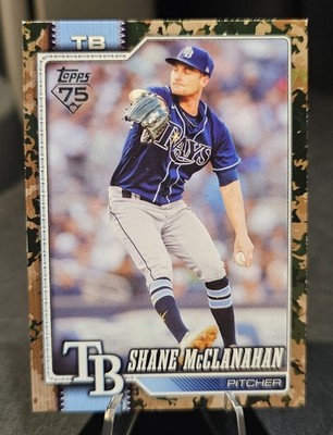 2026 Topps Shane McClanahan SP Camo Parallel # 02/25 Rays SSP 🔥 