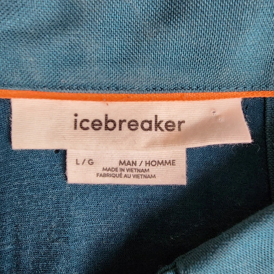 Camisa rompehielos para hombre grande de lana verde manga larga botón a presión Foto 2 de 4