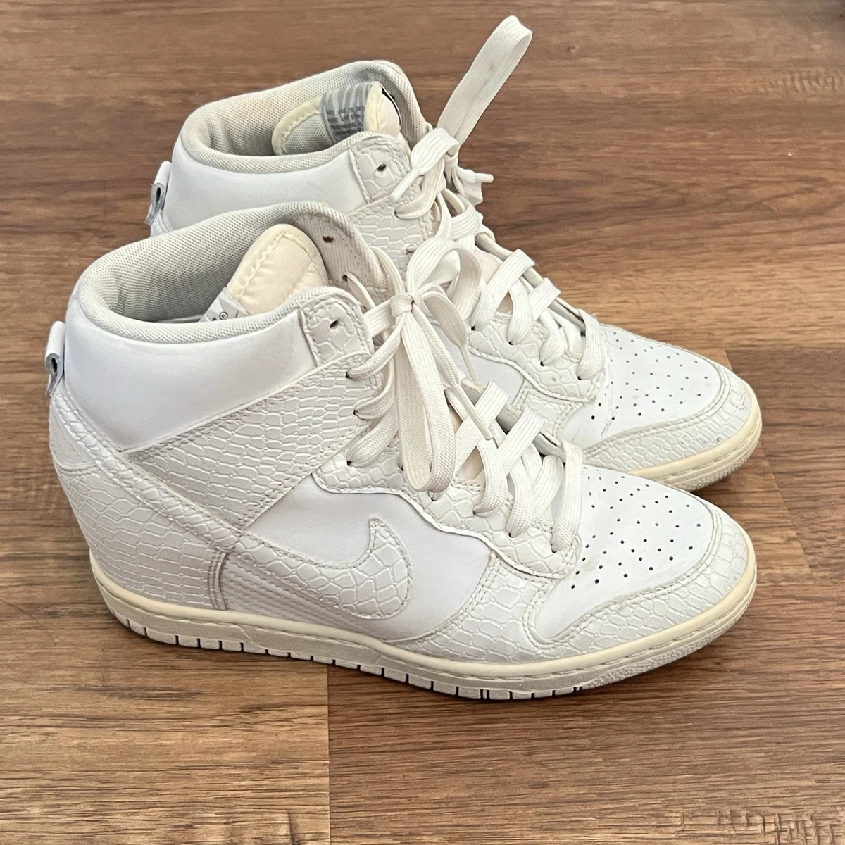 Nike Dunk Sky High White Croc Print W for sale | eBay