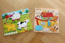 Eichhorn Holz-puzzle Bauernhof  Holzsteckpuzzle arche noah Zoo einhorn 