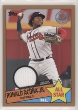 2020 Topps 1985 Baseball All-Stars Relics Gold 20/50 Ronald Acuna Jr 1c7