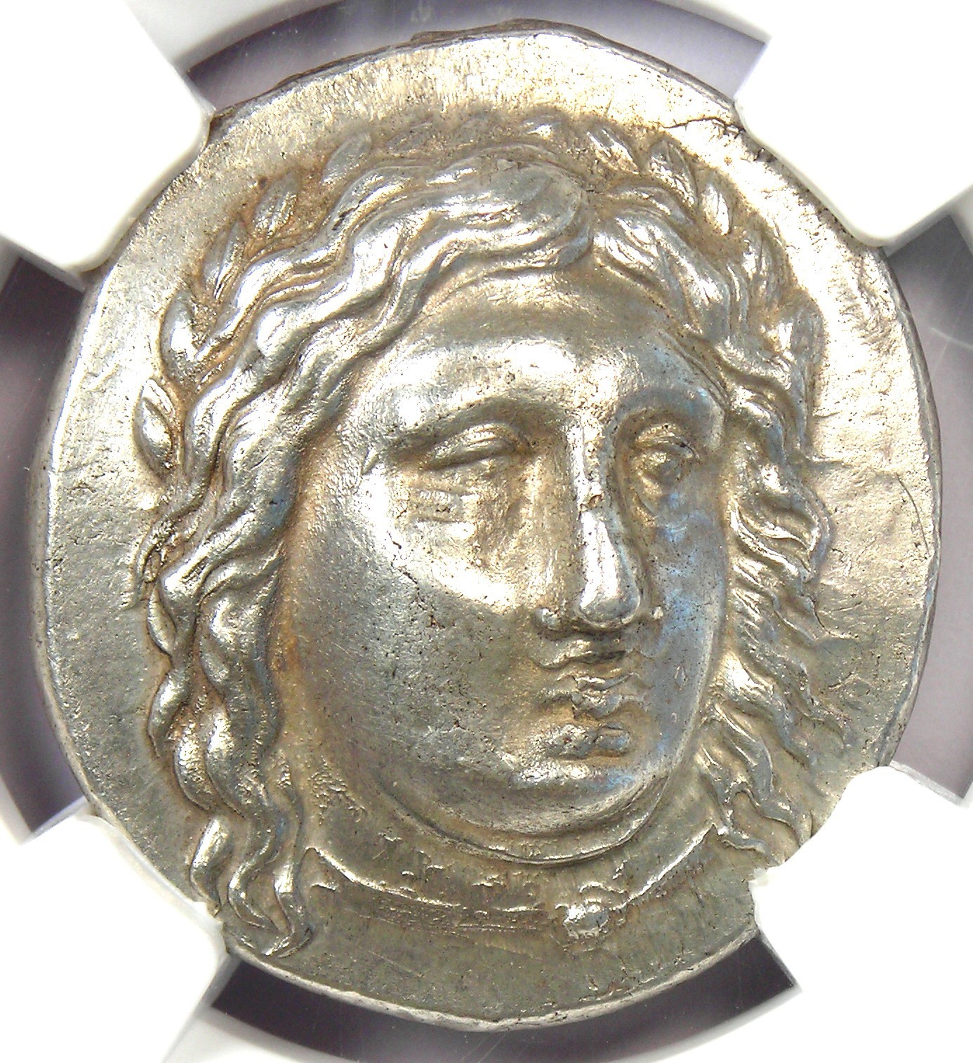 Hidrieus Caria AR Tetradrachm Silver Apollo Coin 351-344 BC - Certified NGC AU
