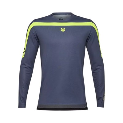 Fox Racing Mens Flexair Aviation Long Sleeve Jersey - Graphite Gray - Medium