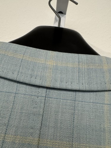 Brioni "Colonna" Blazer Sport Coat Windowpane 2 Button Light Blue 46R / 56 $4995 - Picture 13 of 24