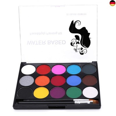 Body Painting Face Paint Kit, 15 Farben ungiftige professionelle Palette mit