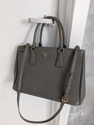 PRADA Galleria Saffiano Leather Tote Shoulder Bag Satchel Handbag Top Handle