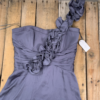 Jessica Simpson Single Strap Grey Dress Womens Size 10 Ruffles New | eBay
