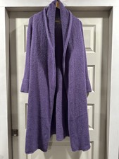 SOFT SURROUNDINGS Wool Mohair Blend Long Open Cardigan Telluride Topper Xs