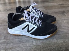 New Balance 3000v4 T3000BK4 Mens 10.5 D Baseball Turf Shoes Black Gum White