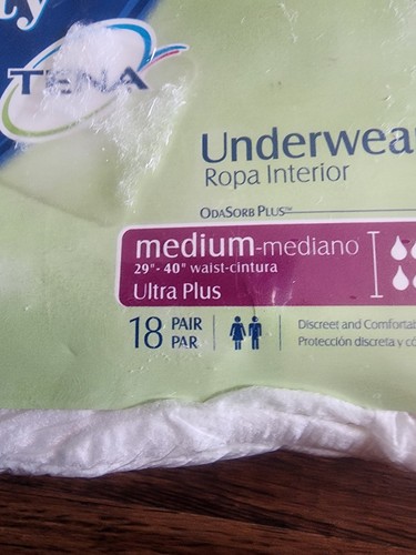 Tena Serenity Underwear Ropa Interior Medium Ultra Plus 18 Pair New - Picture 2 of 7