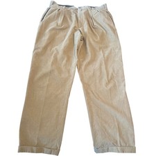ORVIS Signature Collection Mens Corduroy Pleated Tan Casual Pants Size 36