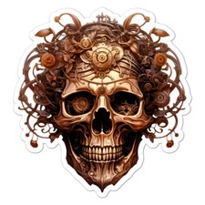 Steampunk Skull Vinyl Decal Sticker Indoor Outdoor 3 Sizes 11129