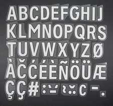 2025 /2026 OFFICIAL AVERY DENNISON PREMIER LEAGUE WHITE PLAYER SIZE LETTERS 50MM