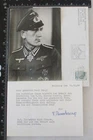 WW2 GERMAN ARMY KNIGHTS CROSS RECIPIENT SIEGFRIED AMERKAMP SIGNED PHOTO & LETTER