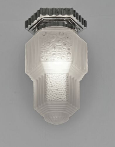 HUBENS & MULLER : FRENCH 1930 ART DECO FLUSH MOUNT .... chandelier lamp pendant - Picture 2 of 11