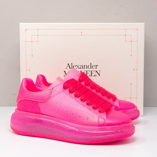 Alexander McQueen Oversized Pink Glitter Rubber Jelly Sneaker, Damen 38 EU