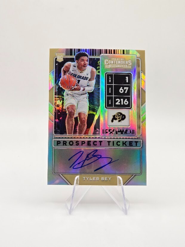 Tyler Bey 2020 Panini Contenders Draft Picks RC Auto Premium Silver #71 Colorado