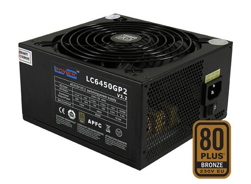 LC Power LC6450GP2 V2.2, 150 mm Lüfter, GreenPower 80 Plus 420 Watt PC Netzteil
