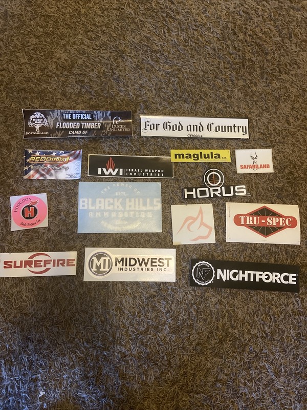 SHOT Show 14 Hunting Stickers Iwi Geissele Mossy Oak Hodgdon Ducks Unlimited