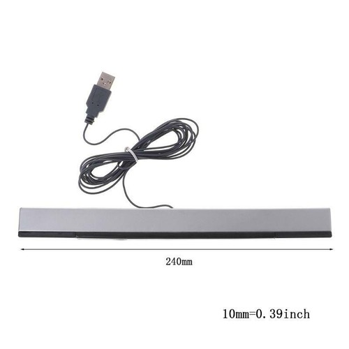 Sensor Bar Wired Receivers IR Signal Ray USB Plug Replacement for Wii Remote - Afbeelding 2 van 9