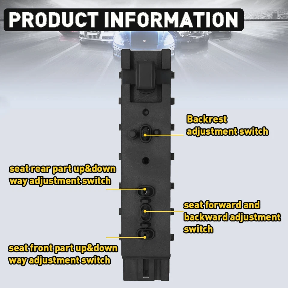 Left Driver Side 10 Way Power Seat Switch For 2007-2010 Ford Explorer Sport Trac - Image 4 of 4