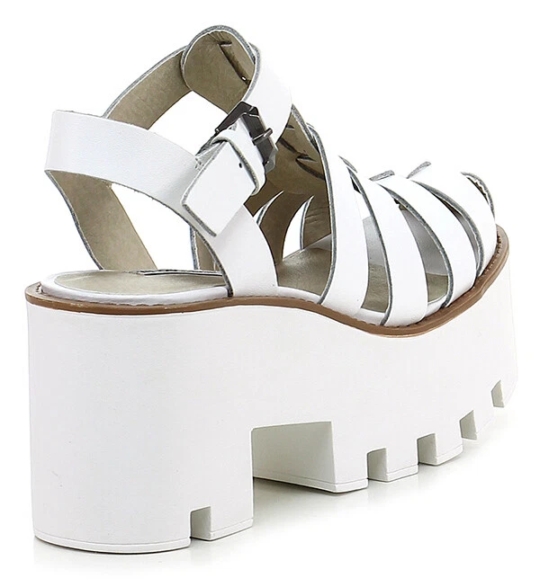 Windsor Smith scarpe sandalo donna Fluffy col. bianco