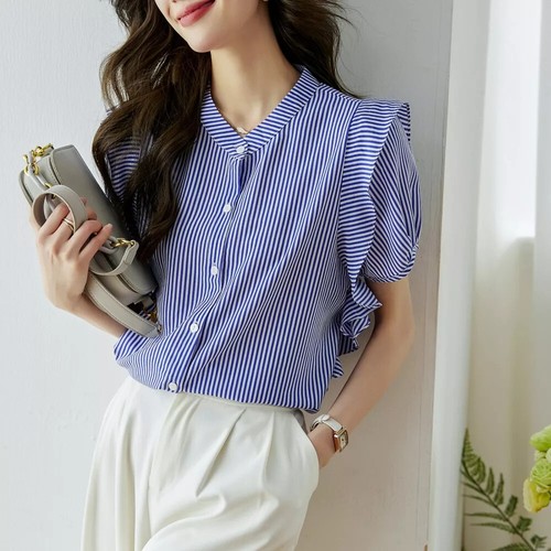 Chemisier Femme NEXT - Taille 20 - Couleur Blanc, Bleu, Violet Transparent - Neuf Avec Petites Imperfections