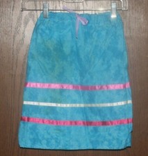 NEW NATIVE AMERICAN REGALIA DANCING SKIRT 26" W 18" L BLUE
