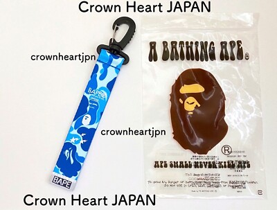 New A Bathing Ape ABC STRAP TAPE TAG - Blue CAMO Auth Rare
