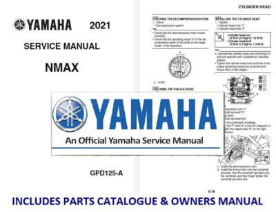Yamaha NMAX 125 Workshop Service Repair Manual 2021 - 2024 on CD
