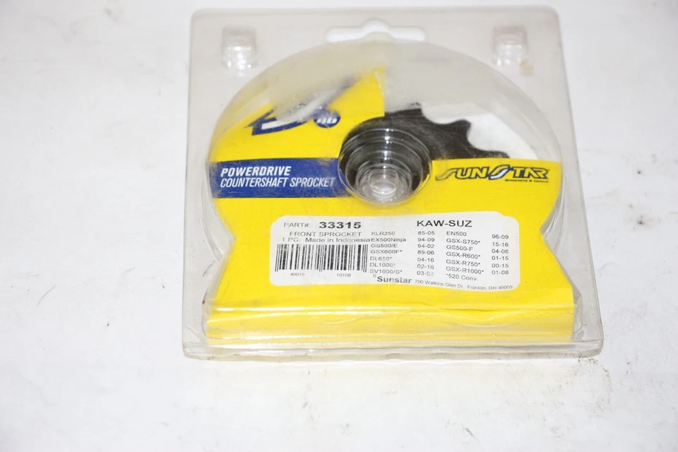 Sunstar- 33315- 15T Piñón-Kawasaki/Suzuki-GS500, Ninja 500 Foto 2 de 4