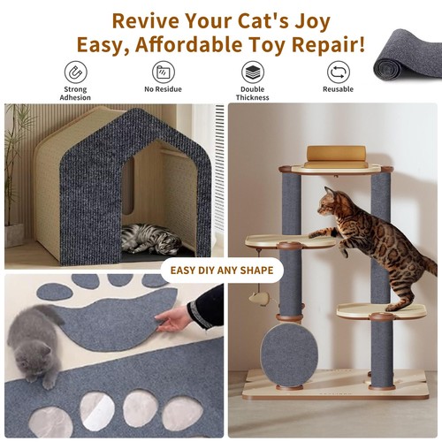 【Super Sticky】 Cat Scratch Furniture Protector Self Adhesive Scratching Mat C... - Picture 2 of 8
