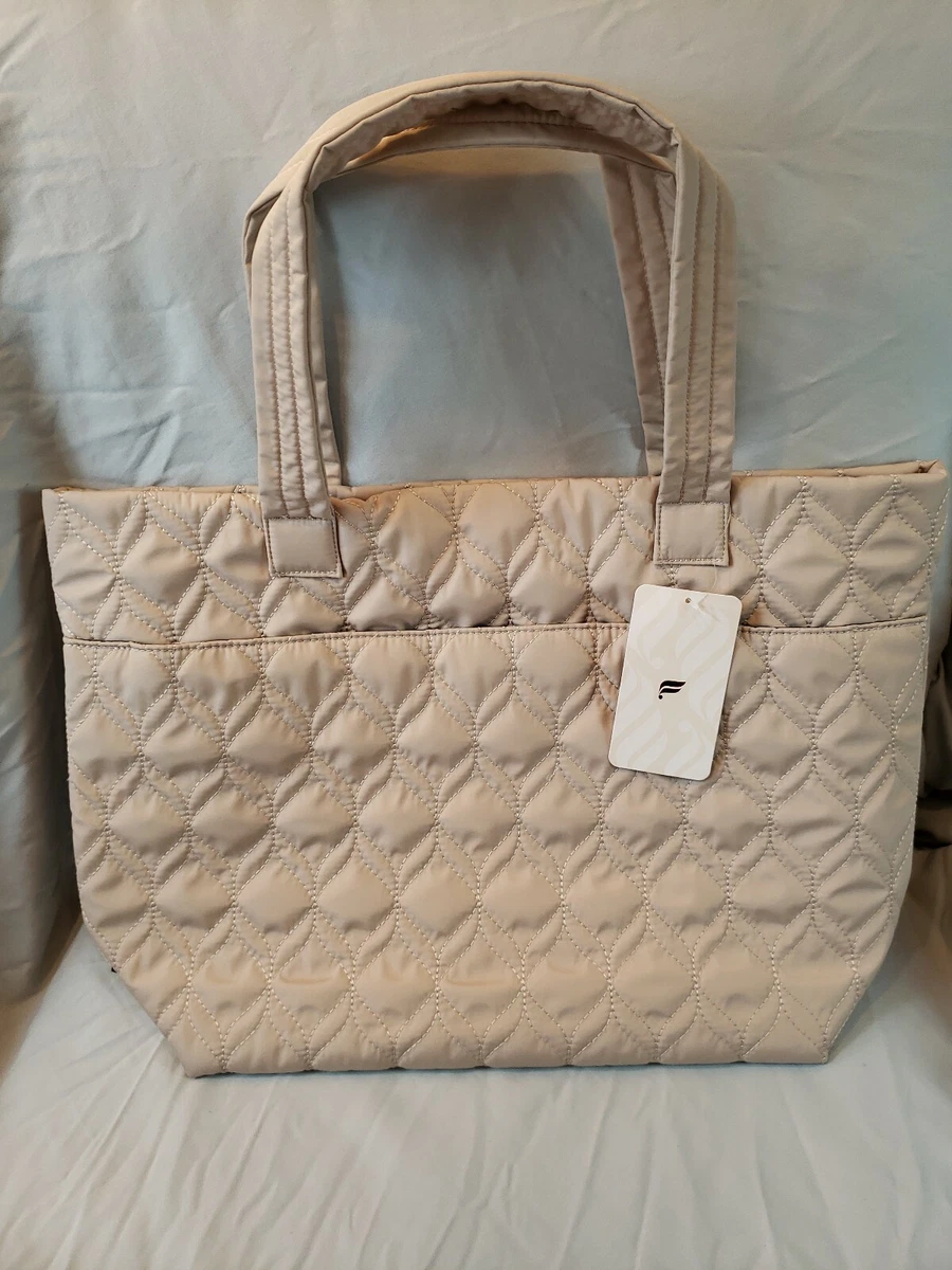 Fabletics The Quilted Tote III ♡ Beautiful Tan Color, Removable Shoe Bag ♡  New ♡ | eBay