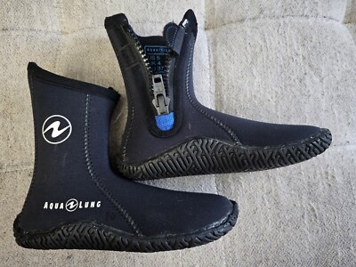 Chaussons De Plongée AQUALUNG Echo Zip Ergo – Néoprène 5 Mm, Fermeture éclair YKK, Semelle Crantée Antidérapante, Renforts Orteils/talon, Coupe Ergonomique – Pour Palmes Ouvertes Et Sports Nautiques
