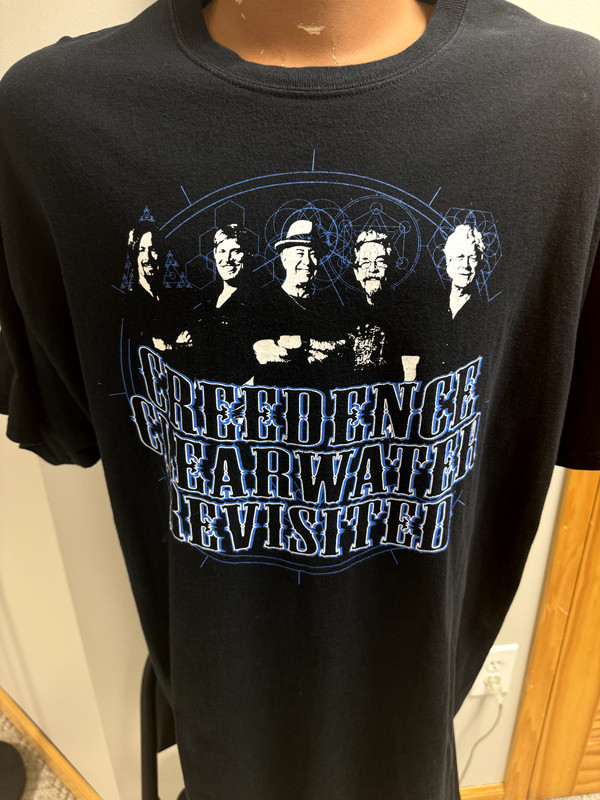 CREEDENCE CLEARWATER REVISITED BAND T-SHIRT XXL STU COOK DOUG CLIFFORD