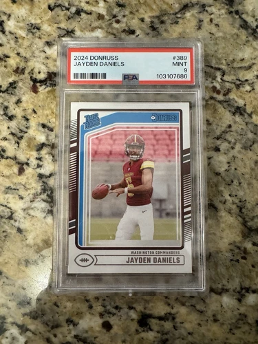 2024 Panini Donruss #389 Jayden Daniels Rated Rookie RC Commanders MINT PSA 9
