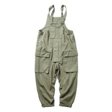 Fashion Retro Mens Japanese Jumpsuit Overalls Casual Loose Suspenders Pants 2024