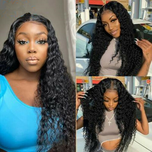 Pelucas frontales de encaje rizado de onda profunda cabello sintético para mujer moda pelucas afro rizadas - Imagen 5 de 10