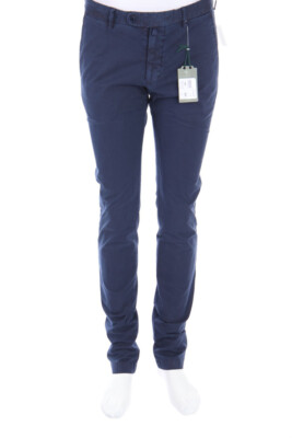 LUIGI BORRELLI NAPOLI chino pants Cotton 46 dark blue NEW#8733