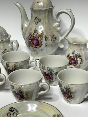 Royal Crown Japanese Tea Set Music Box Bottom of Tea Pot Elegant 9