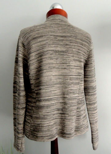 Eileen Fisher offene gekerbte einfache Strickjacke neu mit Etikett Ahorn Hafer PS/PP L/S einfache Passform - Bild 3 von 7