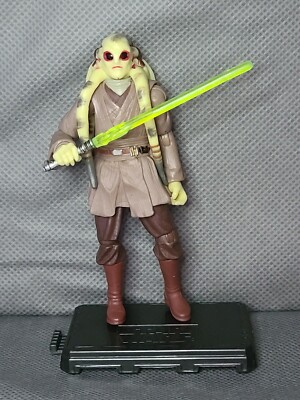 Star Wars Kit Fisto Jedi w Lightsaber & Platform 2004 Action Figure 