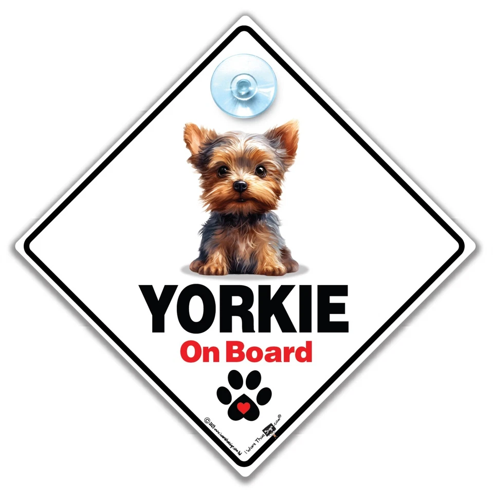 IWANTTHATSIGN.COM Yorkie Bordschild, Yorkshire Terrier Hund Autoschild, Baby an Bord für Fell Baby