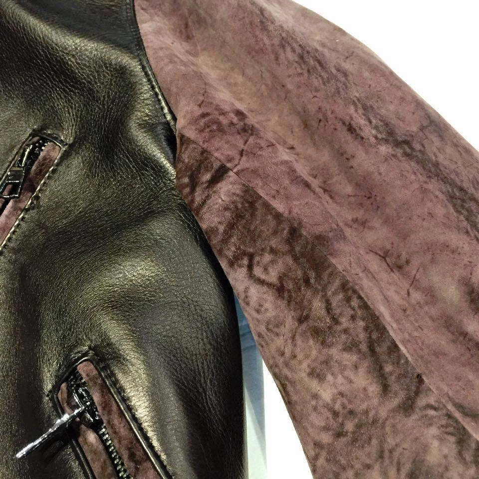 Chaqueta de motociclista G-Gator negra lavanda jungla Foto 3 de 4