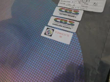 Dichroic Glass:CBS 96 COE - Square #2 RAINBOW Crinklized on Flat Clear- 3"Sq