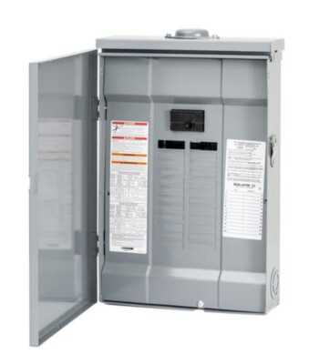 24-Space 24-Circuit Main Breaker Plug-On Neutral Outdoor Load Center Cable Entry