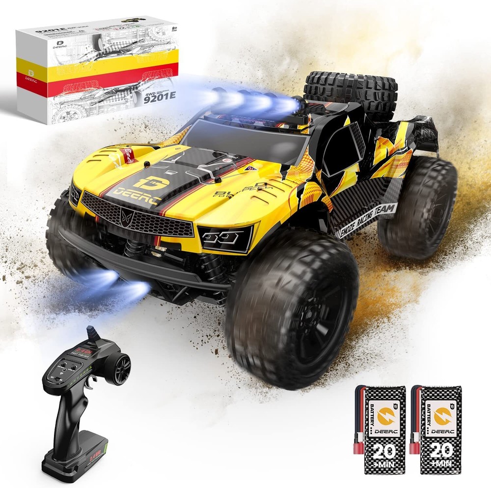 DEERC 9201E 1:10 RC Car with Lights 48 km/h 4x4 Off-Road Monster Crawle RC Auto