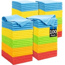 Microfiber Cleaning Cloth 100 Pack Cleaning Rags Microfiber Towel Bulk Absor... Microfiber Cleaning Cloth 100 Pack Cleaning Rags Microfiber Towel Bulk Absor...